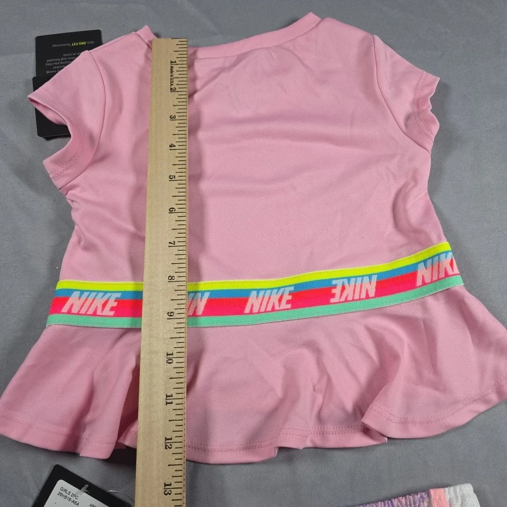 Nike Dri-Fit Little Girl's  2-Piece Graphic Tee & Short Set 2T